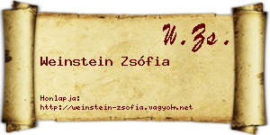 Weinstein Zsófia névjegykártya