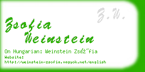 zsofia weinstein business card